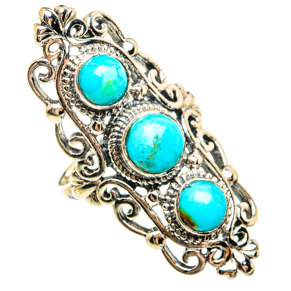 Tibetan Turquoise Rings handcrafted by Ana Silver Co - RING74687