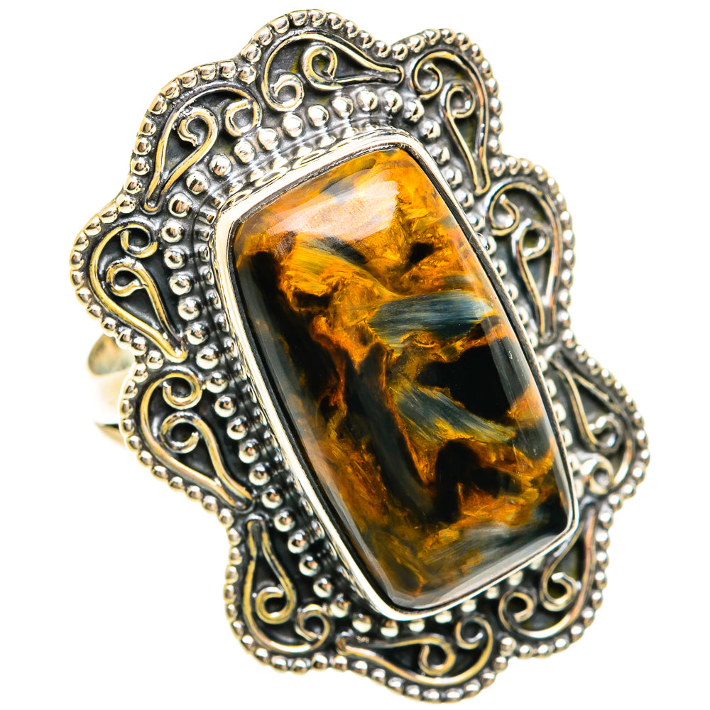 Golden Pietersite Rings handcrafted by Ana Silver Co - RING74700