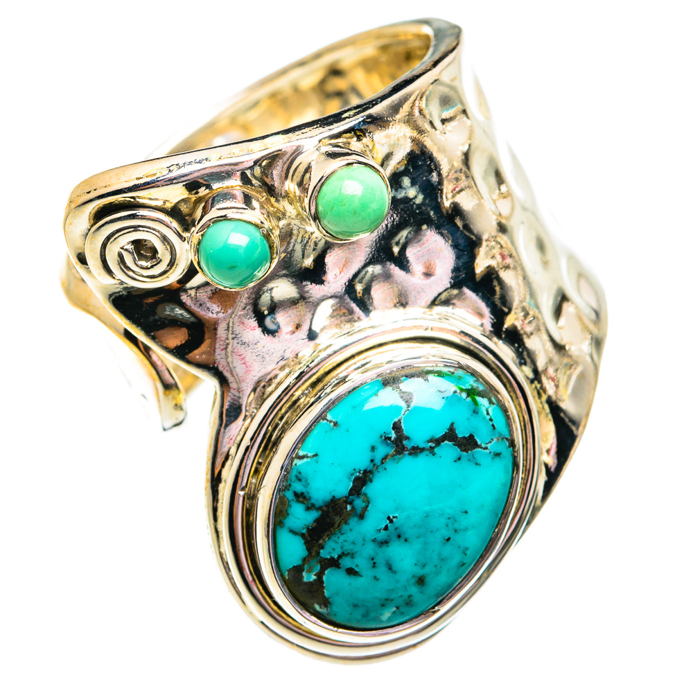 Tibetan Turquoise Rings handcrafted by Ana Silver Co - RING74725