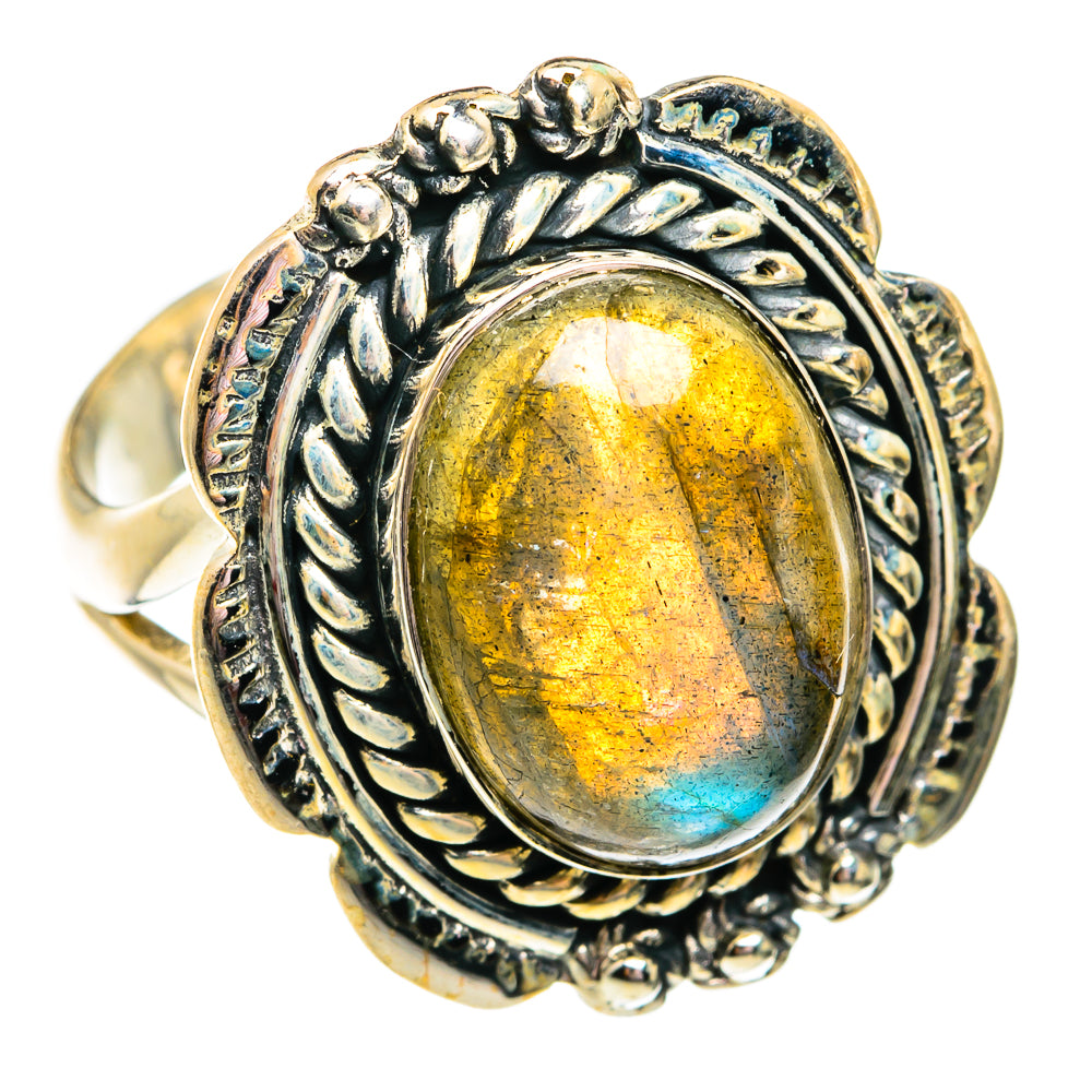 Labradorite Rings handcrafted by Ana Silver Co - RING74752