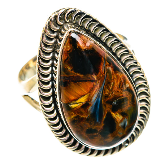 Golden Pietersite Rings handcrafted by Ana Silver Co - RING74759