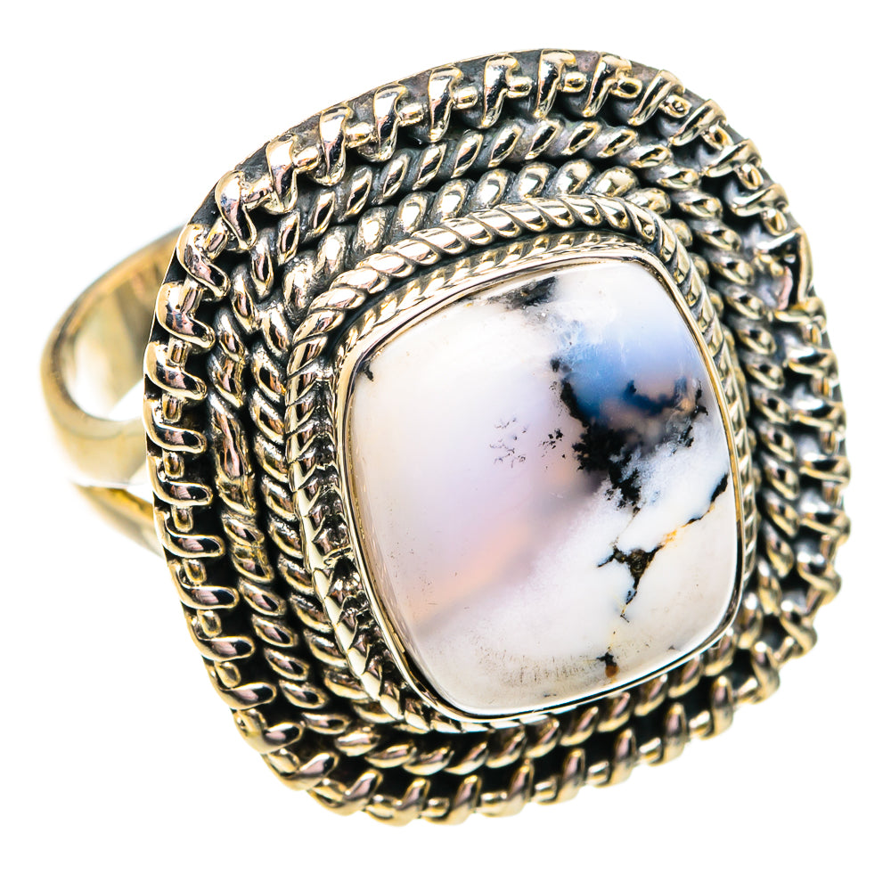 Dendritic Opal Rings handcrafted by Ana Silver Co - RING74777