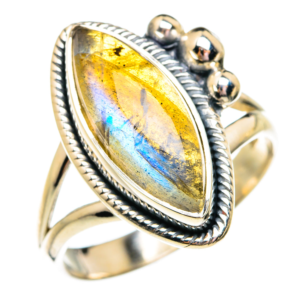 Labradorite Rings handcrafted by Ana Silver Co - RING74782