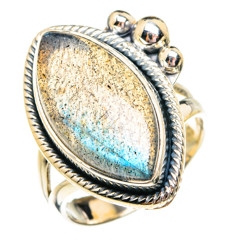 Labradorite Rings handcrafted by Ana Silver Co - RING74801