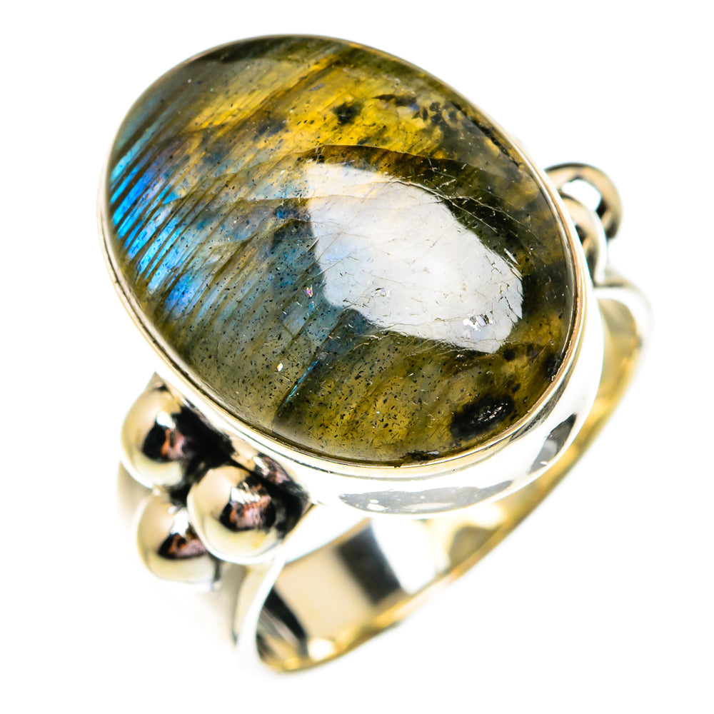 Labradorite Rings handcrafted by Ana Silver Co - RING74802