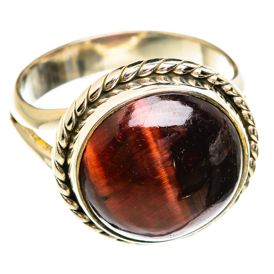 Red Tiger Eye Rings handcrafted by Ana Silver Co - RING74805