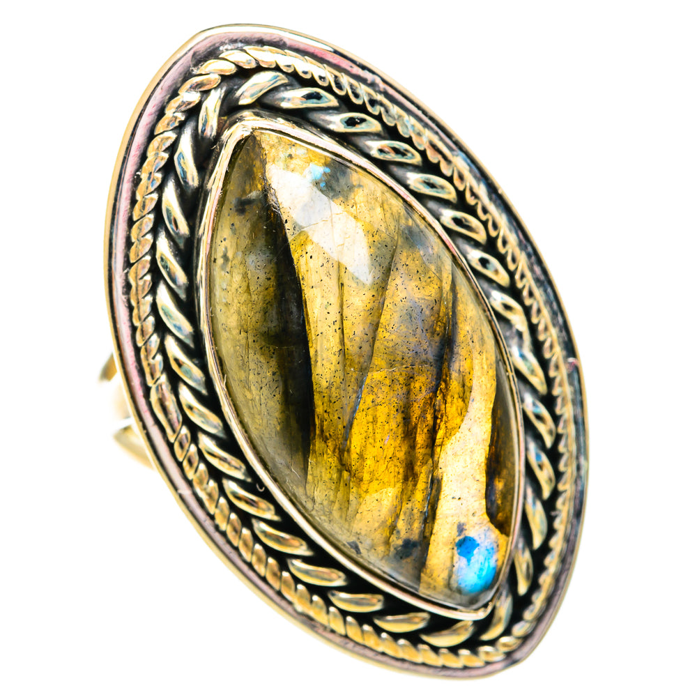 Labradorite Rings handcrafted by Ana Silver Co - RING74826