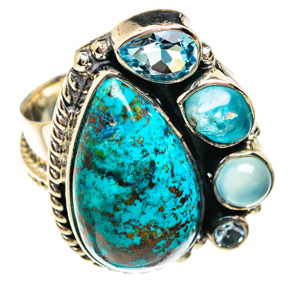 Chrysocolla Rings handcrafted by Ana Silver Co - RING74830