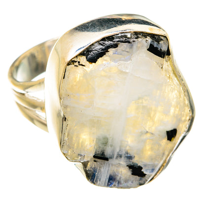 Rainbow Moonstone Rings handcrafted by Ana Silver Co - RING74847