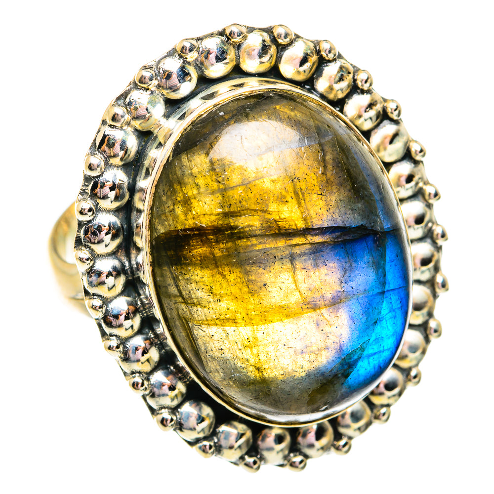 Labradorite Rings handcrafted by Ana Silver Co - RING74854