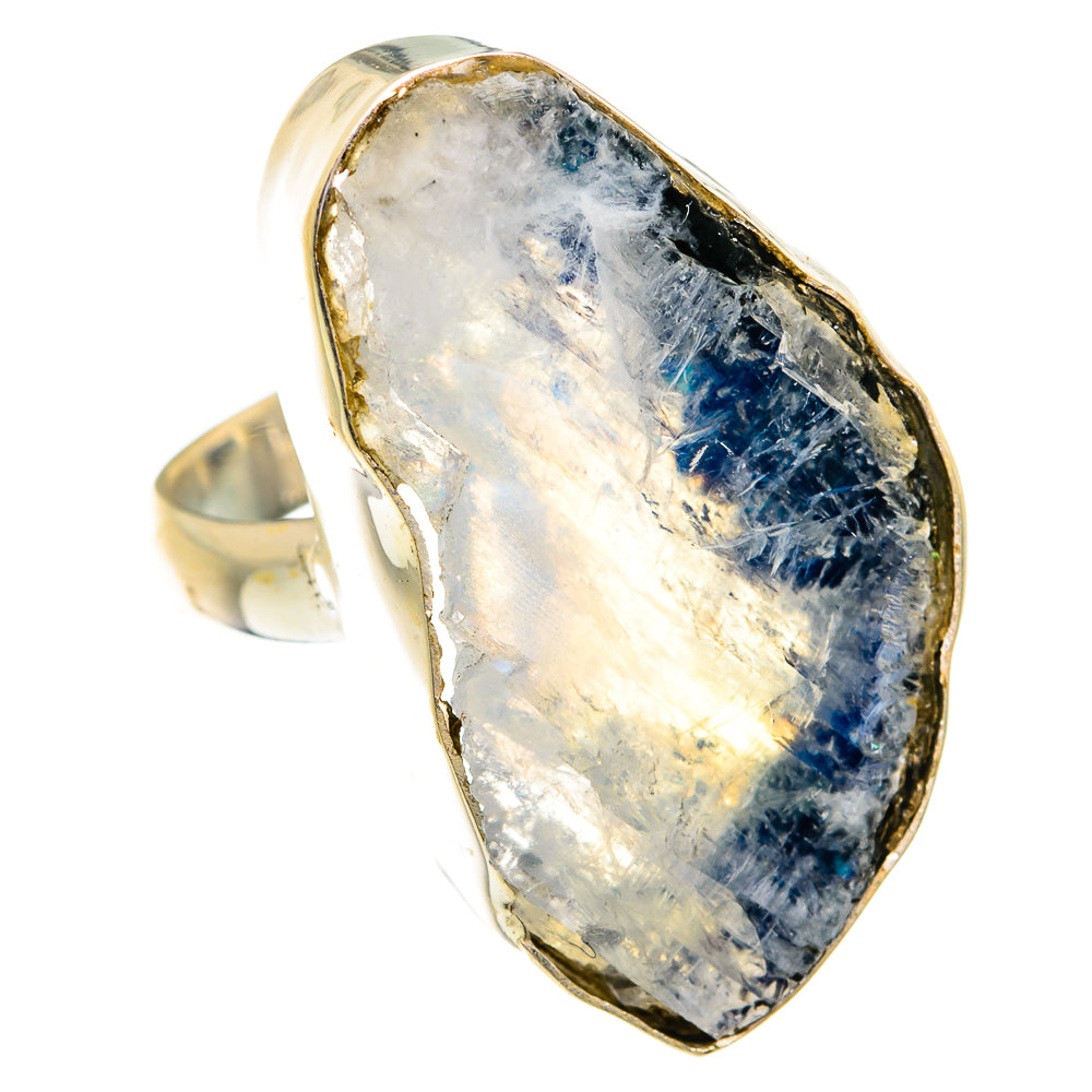 Rainbow Moonstone Rings handcrafted by Ana Silver Co - RING74878