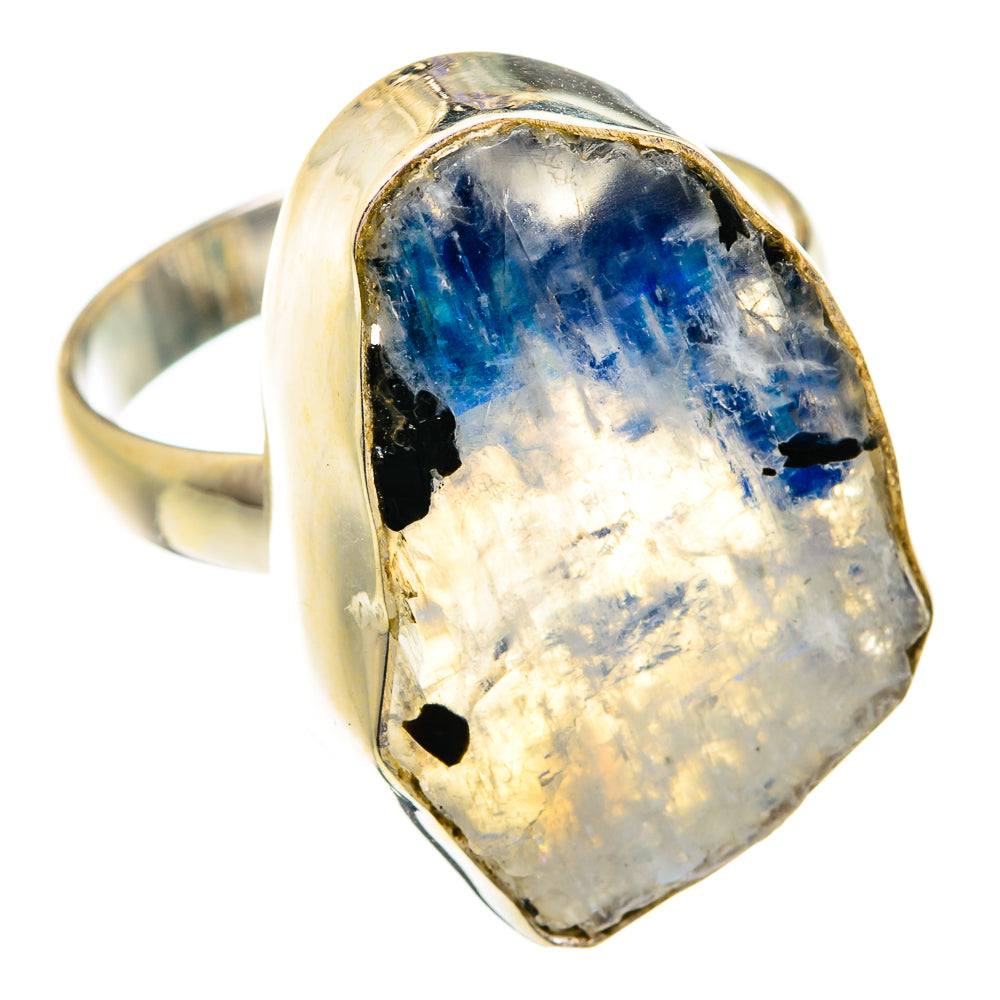 Rainbow Moonstone Rings handcrafted by Ana Silver Co - RING74881