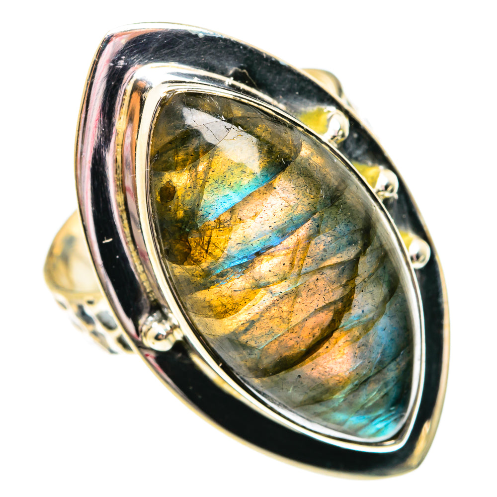 Labradorite Rings handcrafted by Ana Silver Co - RING74885
