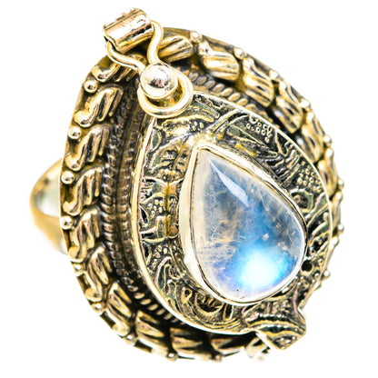 Rainbow Moonstone Rings handcrafted by Ana Silver Co - RING74891