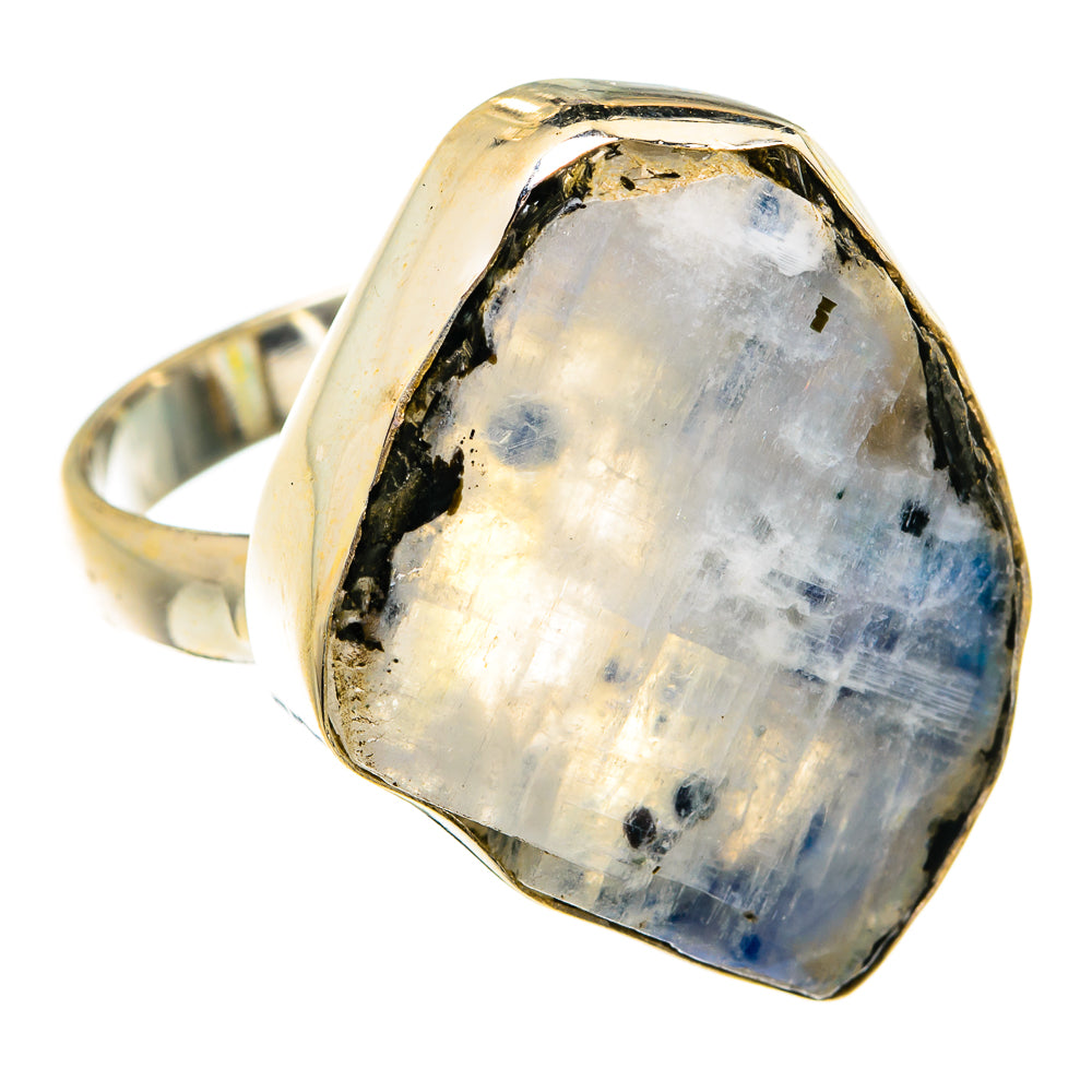 Rainbow Moonstone Rings handcrafted by Ana Silver Co - RING74906