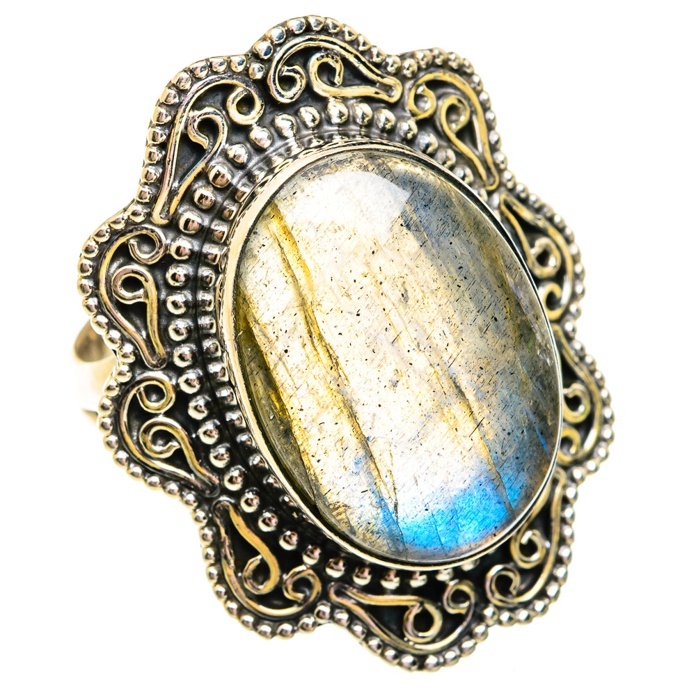 Labradorite Rings handcrafted by Ana Silver Co - RING74913