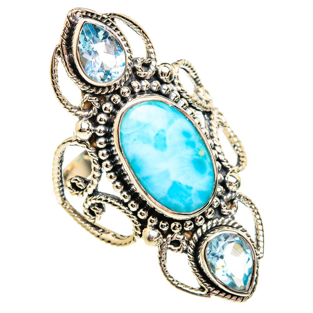 Larimar Rings handcrafted by Ana Silver Co - RING74918