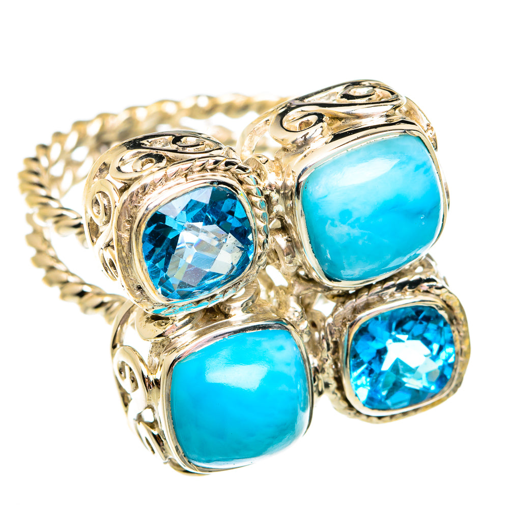 Larimar Rings handcrafted by Ana Silver Co - RING74925