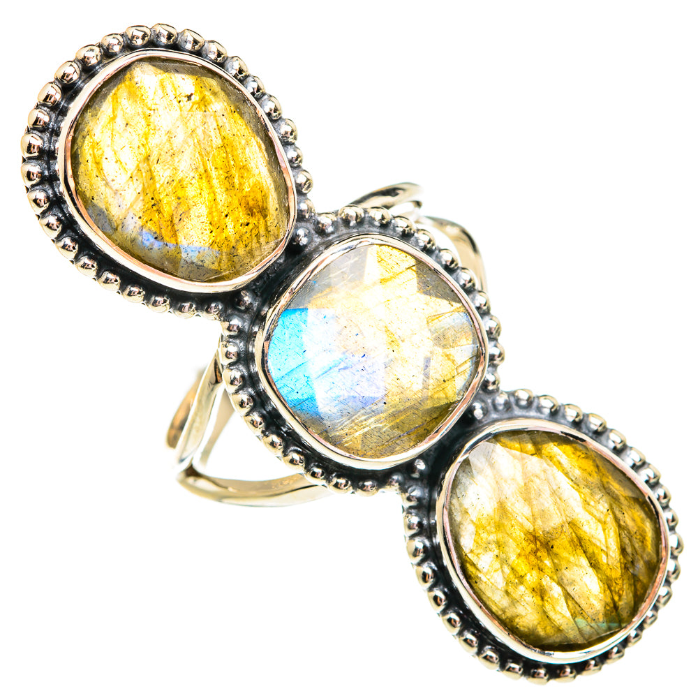 Labradorite Rings handcrafted by Ana Silver Co - RING74927