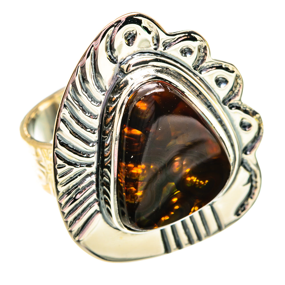 Mexican Fire Agate Rings handcrafted by Ana Silver Co - RING74931
