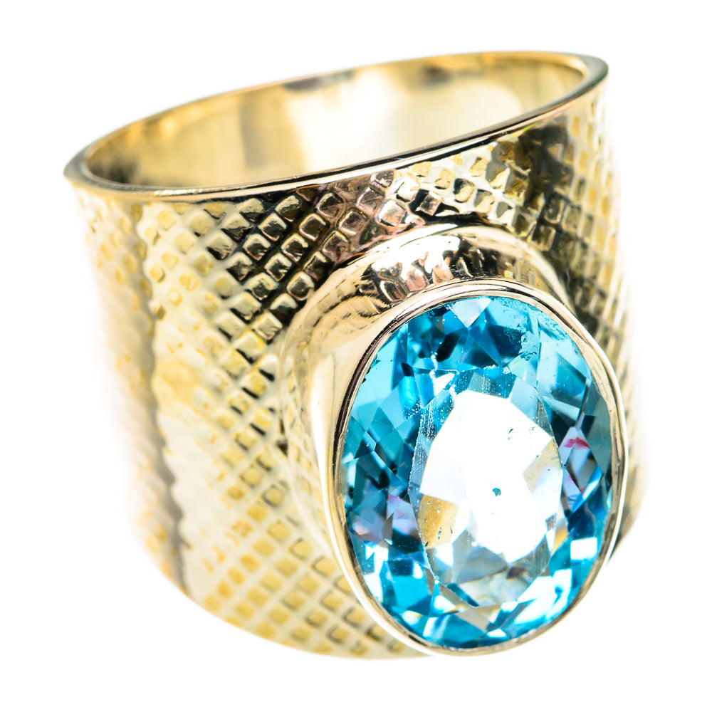 Blue Topaz Rings handcrafted by Ana Silver Co - RING74948