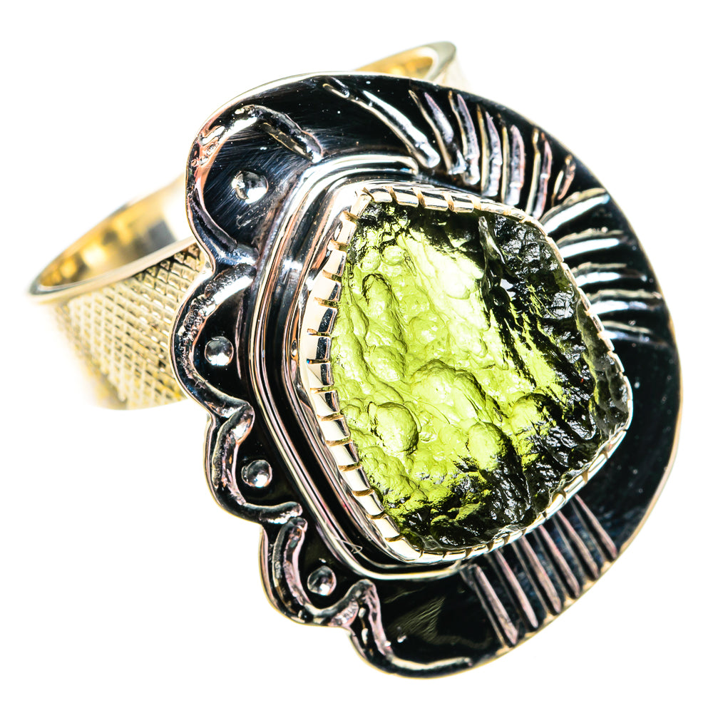 Czech Moldavite Rings handcrafted by Ana Silver Co - RING74968