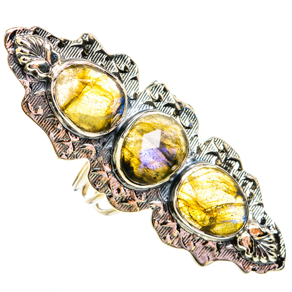 Labradorite Rings handcrafted by Ana Silver Co - RING74983