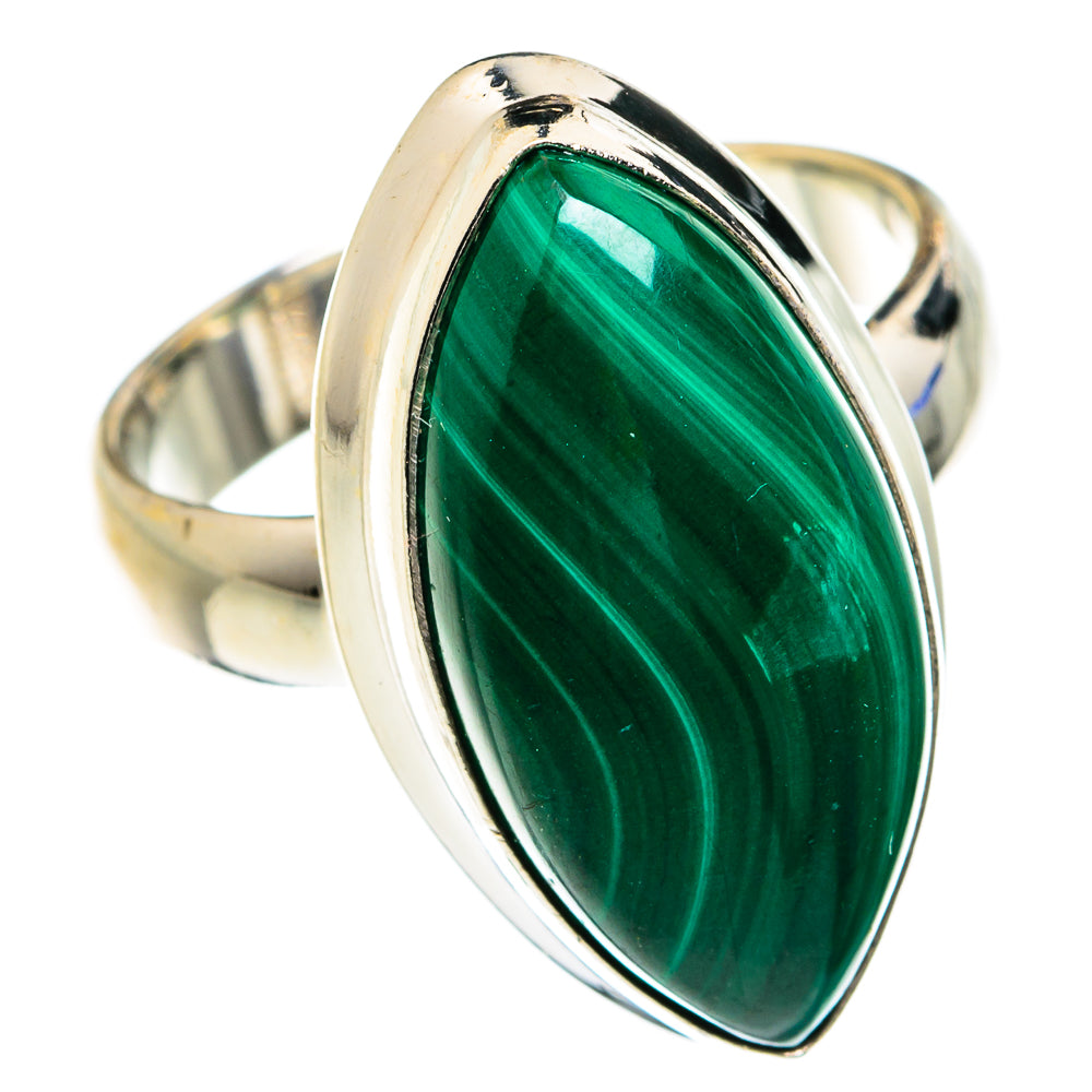 Malachite Rings handcrafted by Ana Silver Co - RING75022