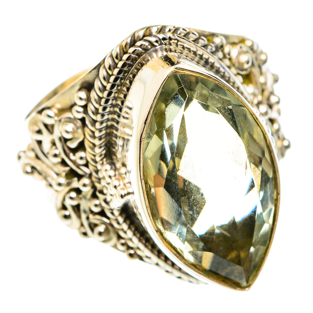 Green Amethyst Rings handcrafted by Ana Silver Co - RING75053