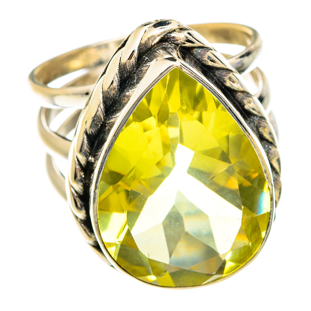 Lemon Quartz Rings handcrafted by Ana Silver Co - RING75075