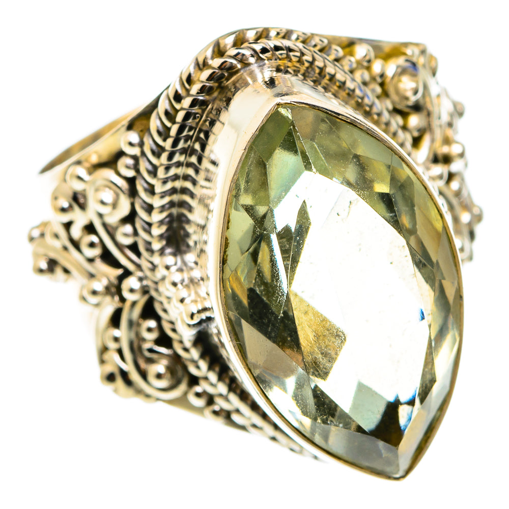 Green Amethyst Rings handcrafted by Ana Silver Co - RING75086