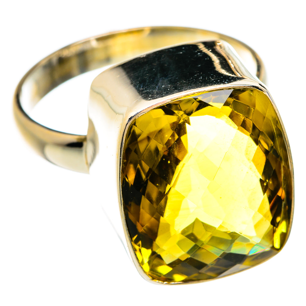 Lemon Quartz Rings handcrafted by Ana Silver Co - RING75107