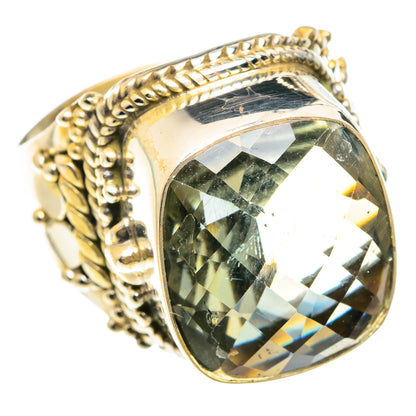 Green Amethyst Rings handcrafted by Ana Silver Co - RING75117