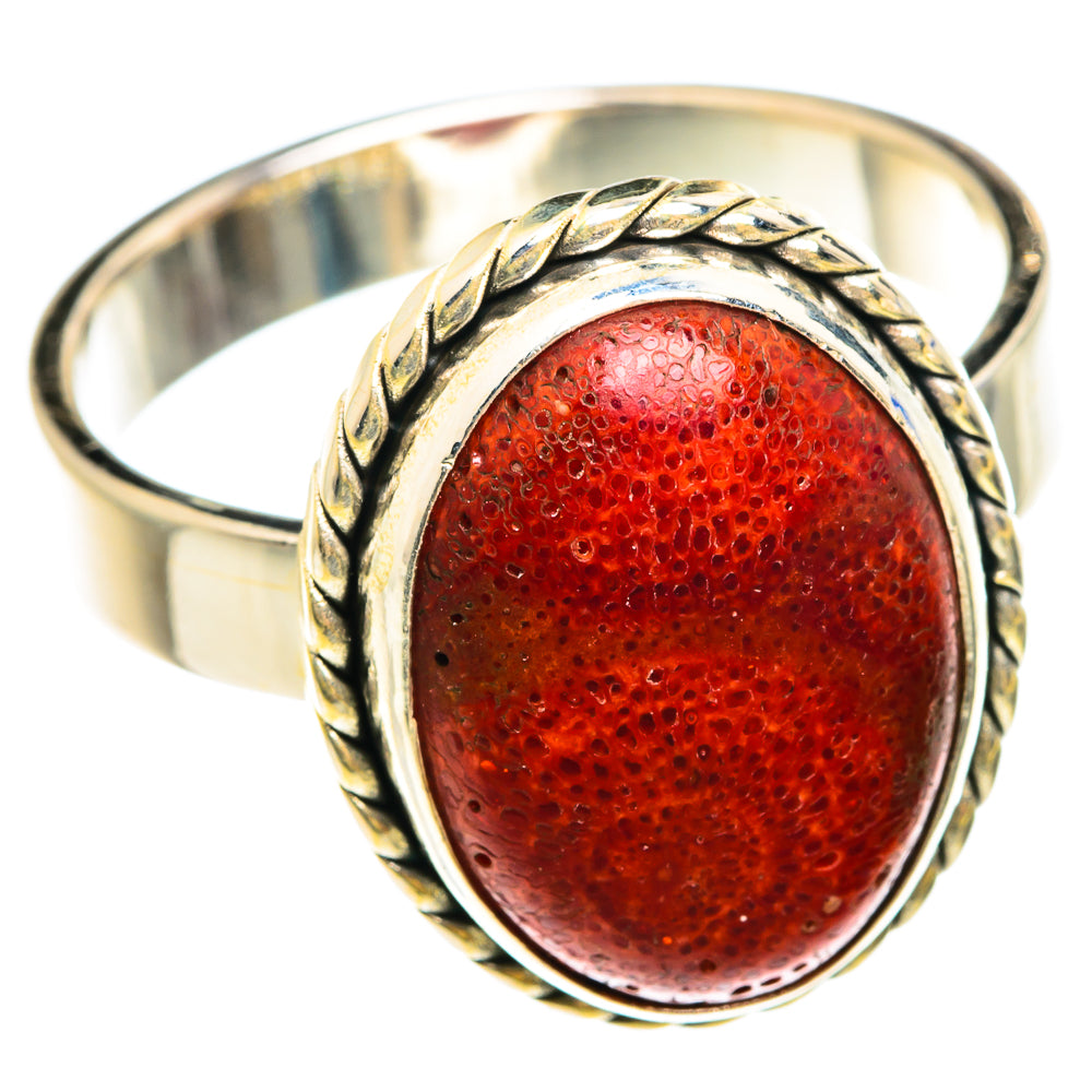 Sponge Coral Rings handcrafted by Ana Silver Co - RING75123 - Photo 2