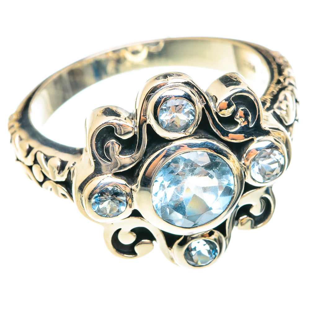 Blue Topaz Rings handcrafted by Ana Silver Co - RING75143