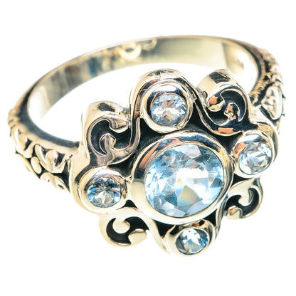 Blue Topaz Rings handcrafted by Ana Silver Co - RING75143