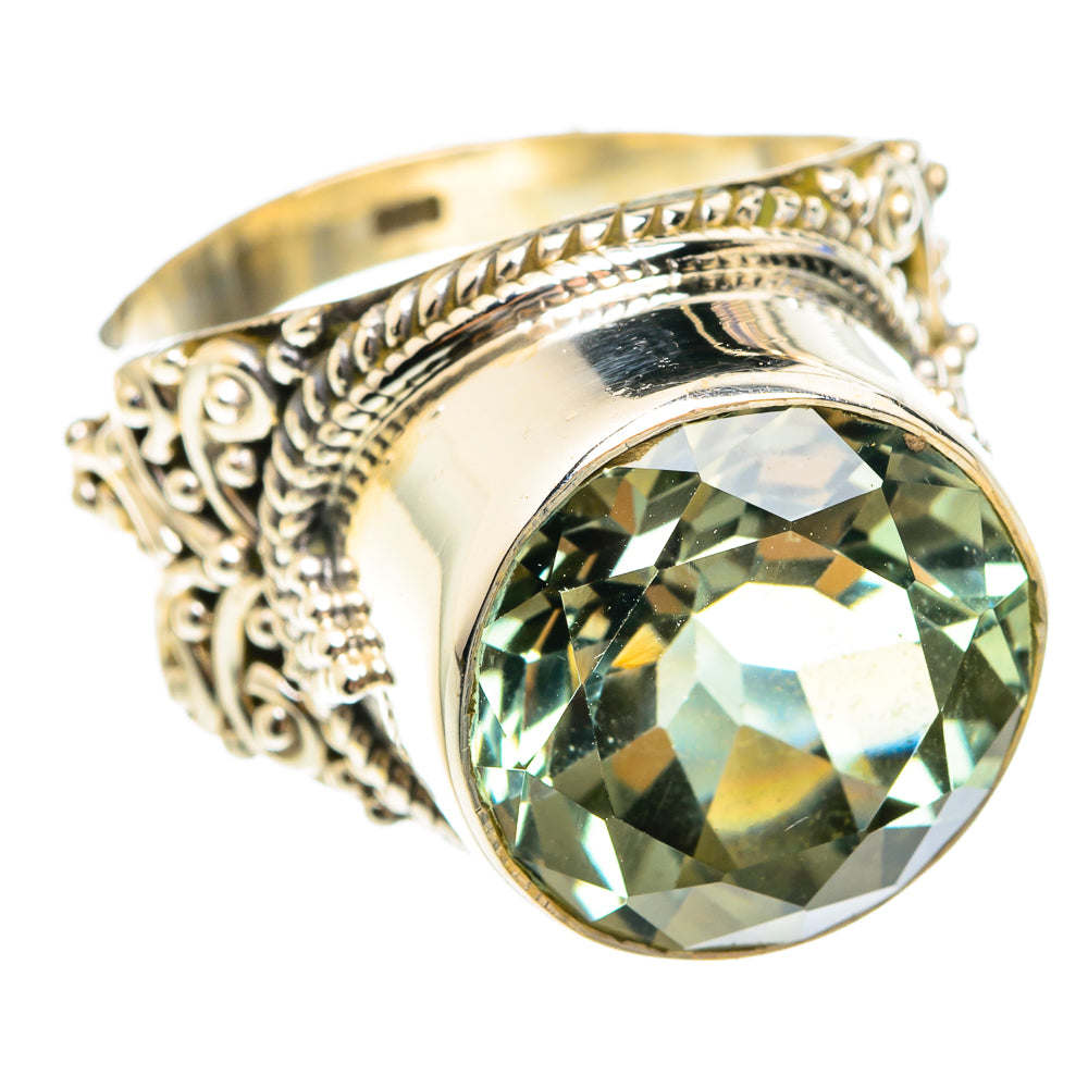 Green Amethyst Rings handcrafted by Ana Silver Co - RING75145