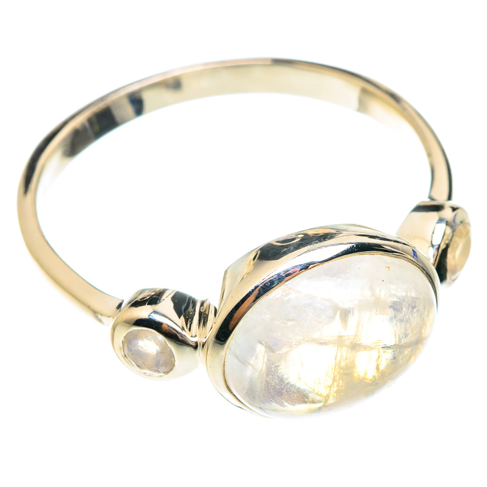 Rainbow Moonstone Rings handcrafted by Ana Silver Co - RING75162