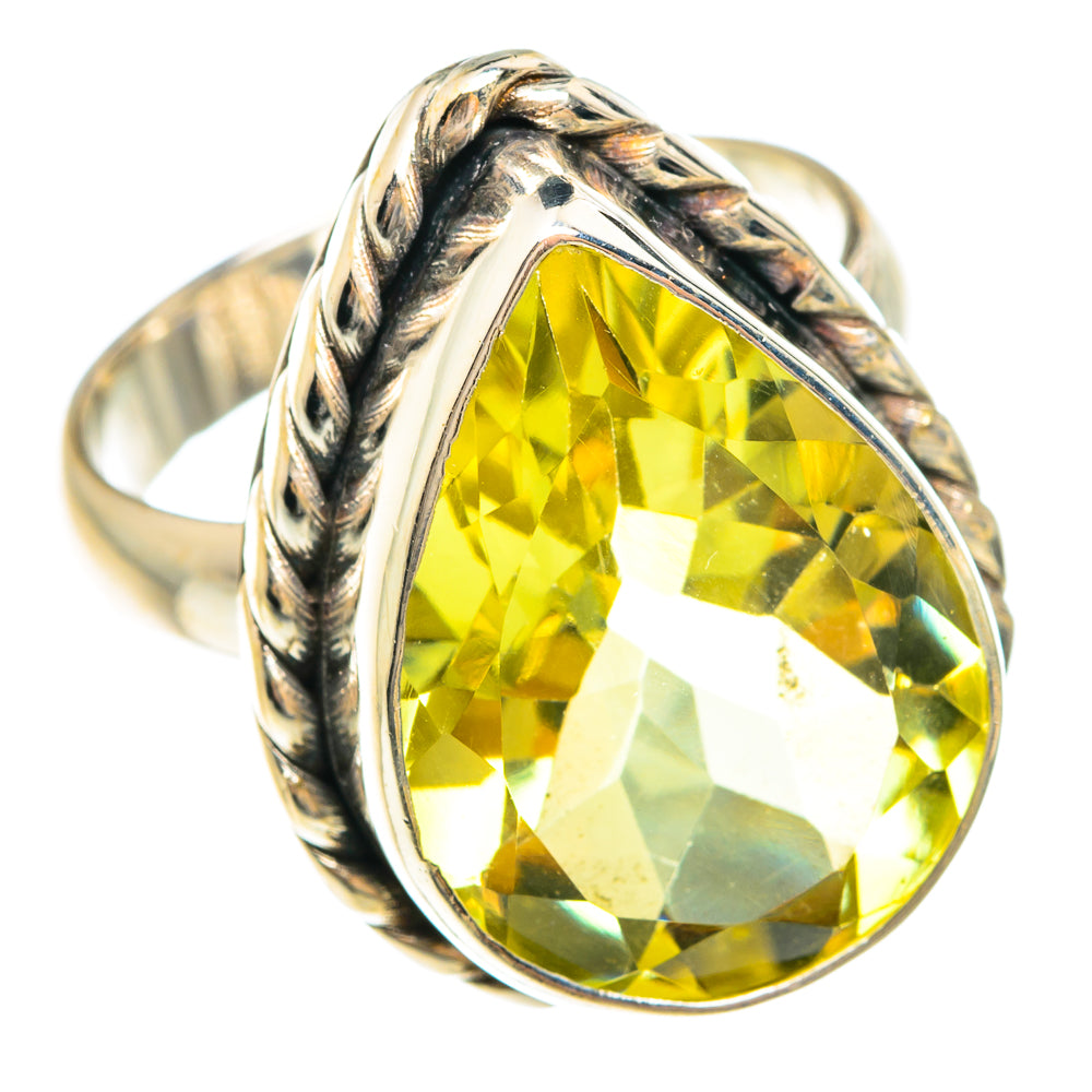 Lemon Quartz Rings handcrafted by Ana Silver Co - RING75165