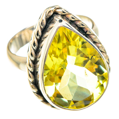Lemon Quartz Rings handcrafted by Ana Silver Co - RING75165