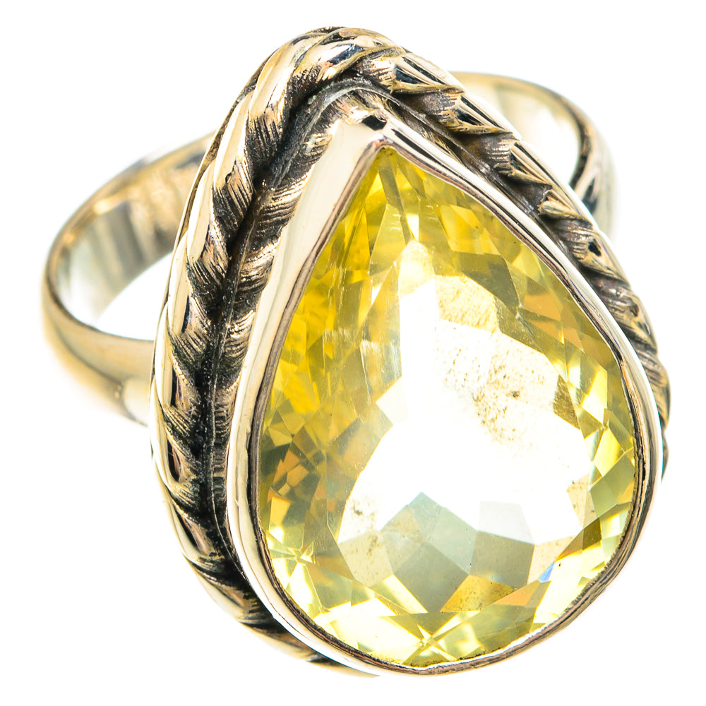 Lemon Quartz Rings handcrafted by Ana Silver Co - RING75192