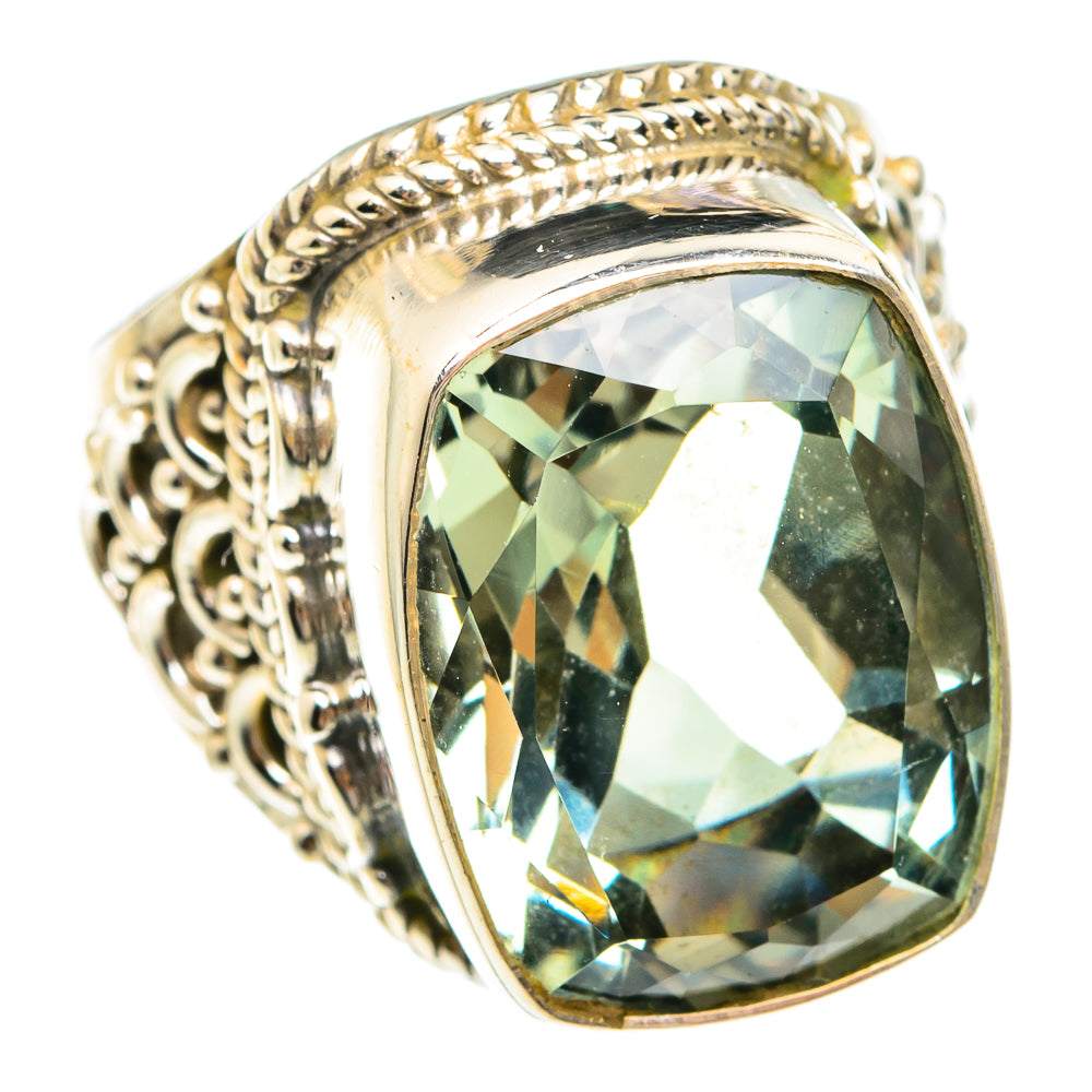 Green Amethyst Rings handcrafted by Ana Silver Co - RING75201