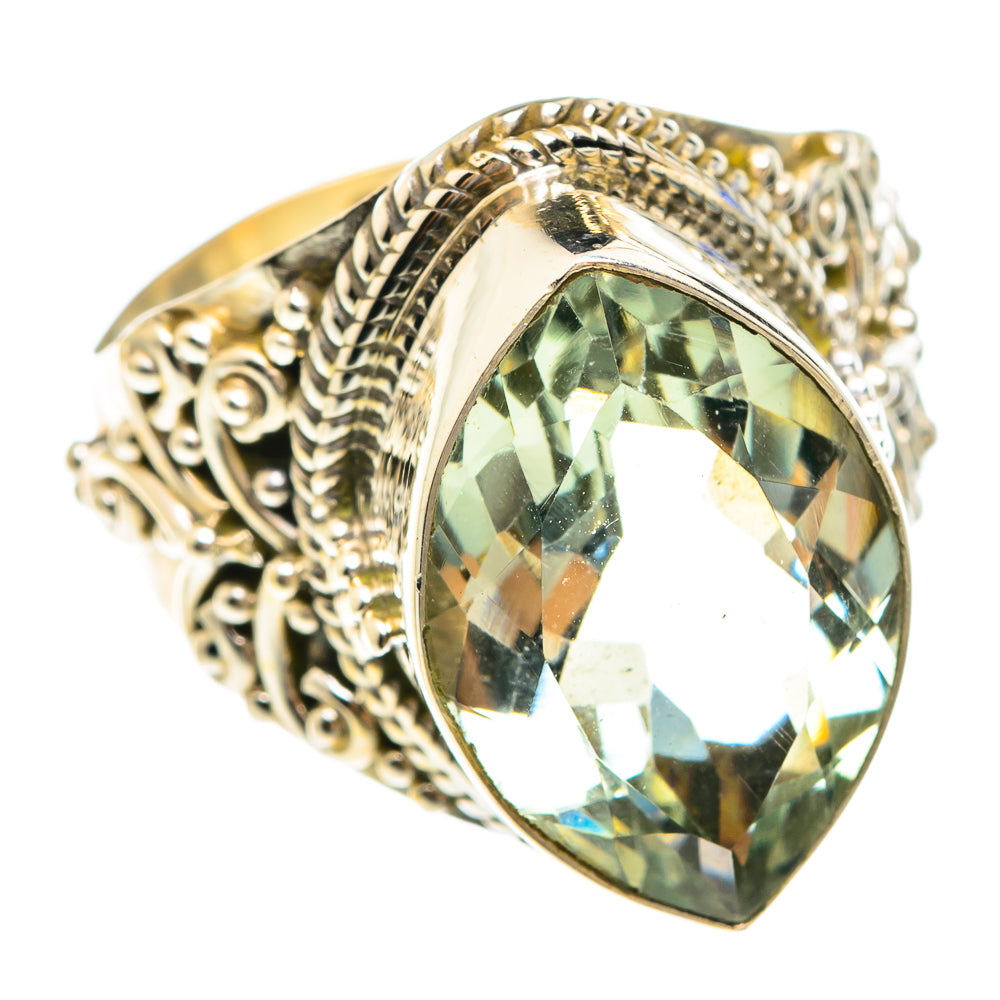 Green Amethyst Rings handcrafted by Ana Silver Co - RING75203