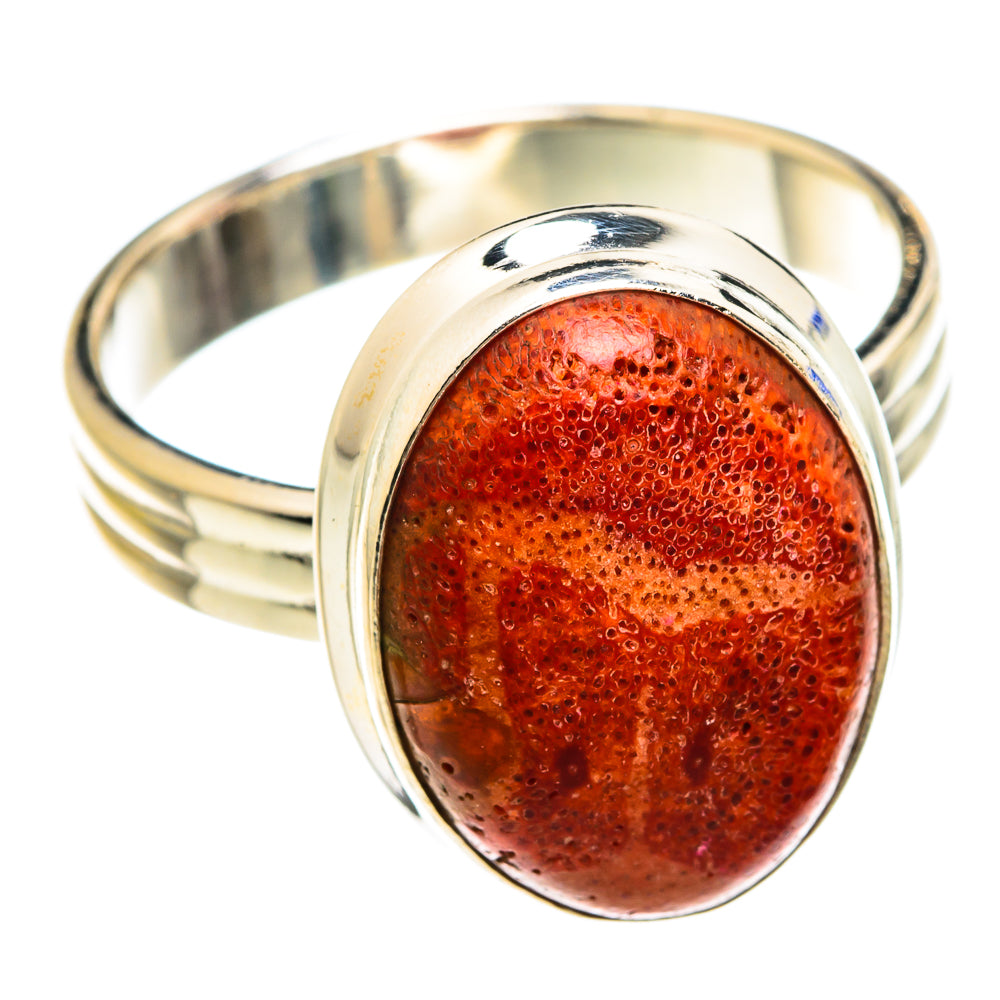 Sponge Coral Rings handcrafted by Ana Silver Co - RING75209 - Photo 2