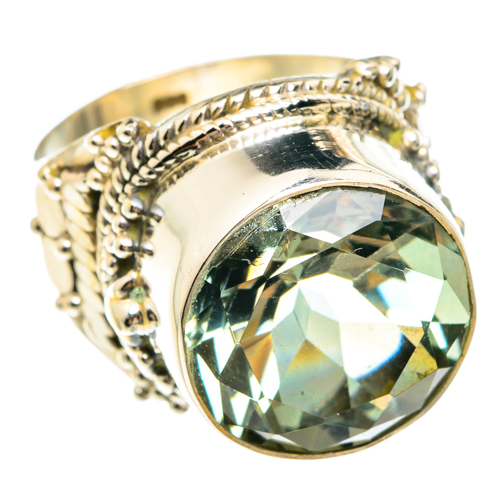 Green Amethyst Rings handcrafted by Ana Silver Co - RING75227
