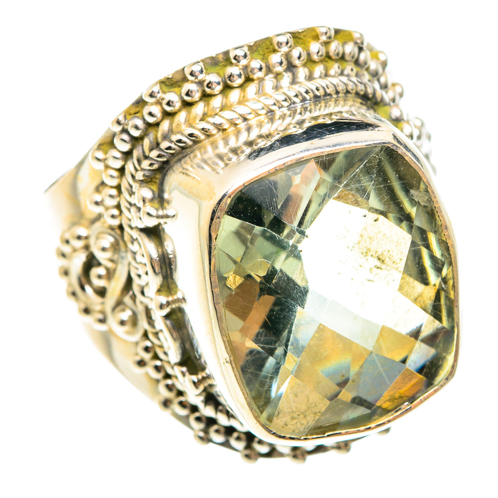 Green Amethyst Rings handcrafted by Ana Silver Co - RING75229
