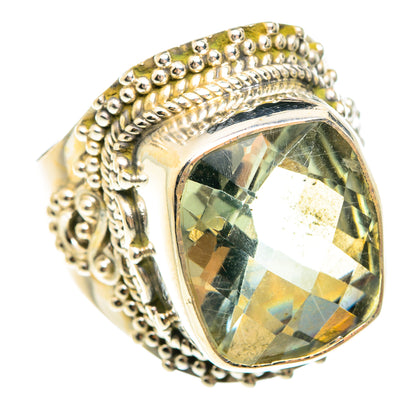 Green Amethyst Rings handcrafted by Ana Silver Co - RING75229