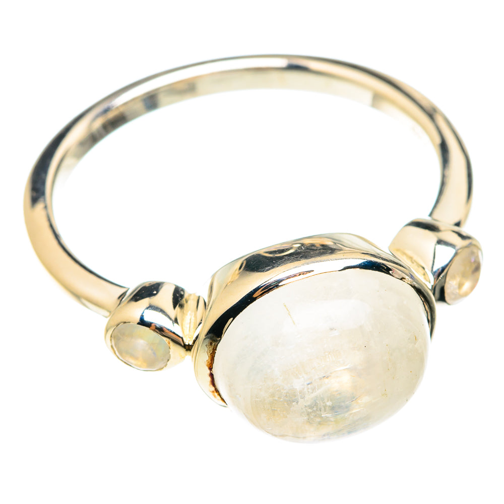 Rainbow Moonstone Rings handcrafted by Ana Silver Co - RING75244