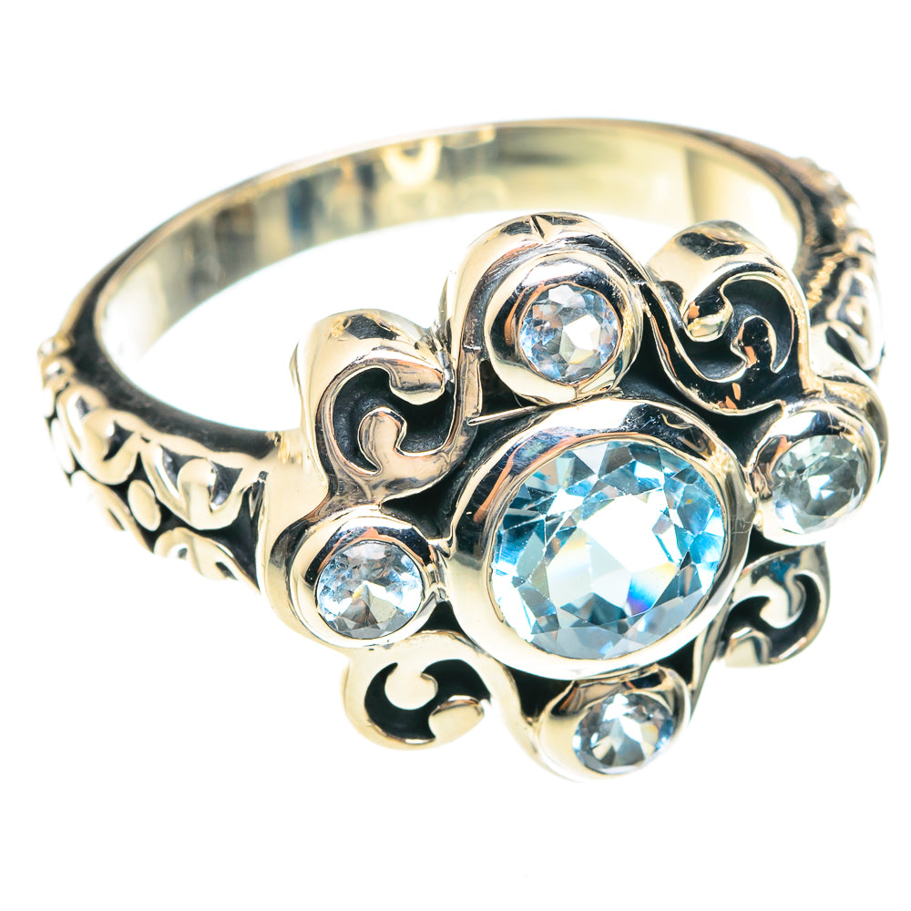 Blue Topaz Rings handcrafted by Ana Silver Co - RING75276