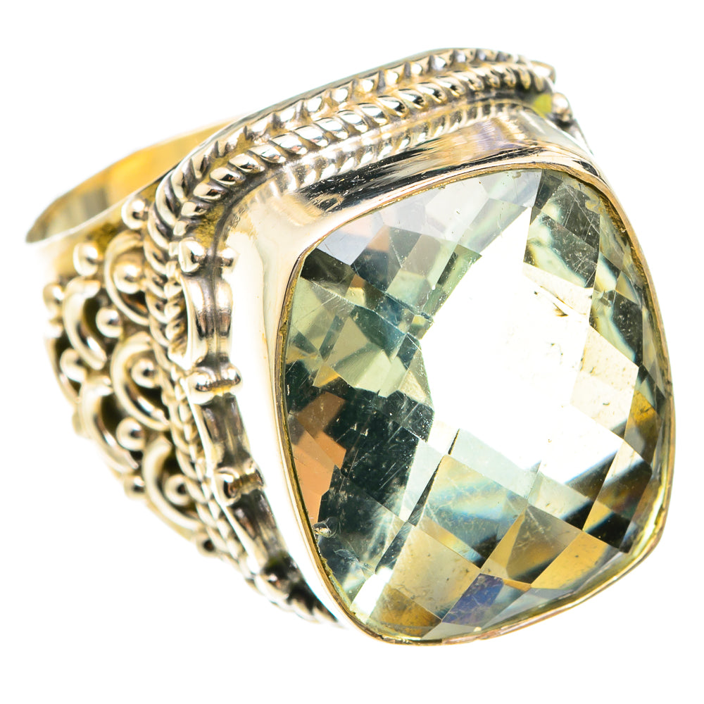 Green Amethyst Rings handcrafted by Ana Silver Co - RING75279